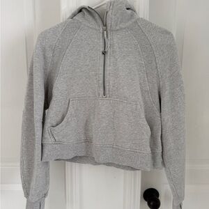 Lululemon Athletica Light Gray Half-Zip Hoodie
